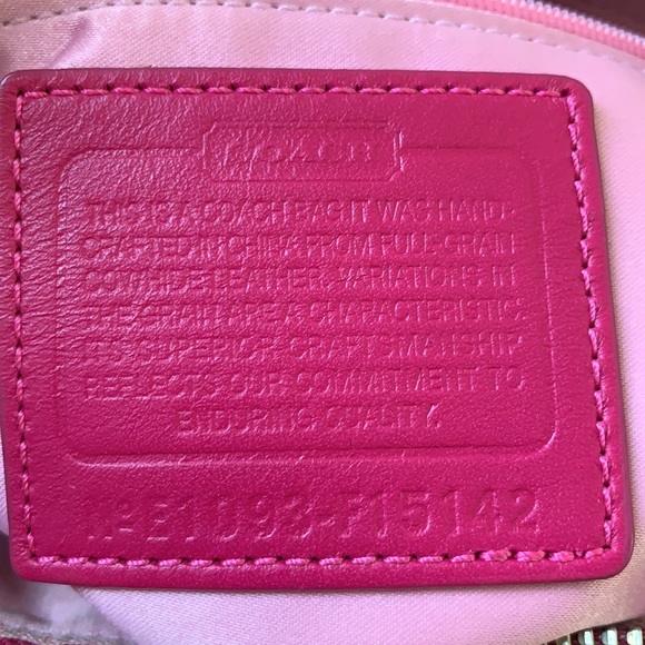 Coach C Optic Stitched Berry Patent Leather Tote - Picture 13 of 15